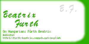 beatrix furth business card