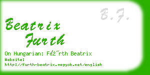 beatrix furth business card